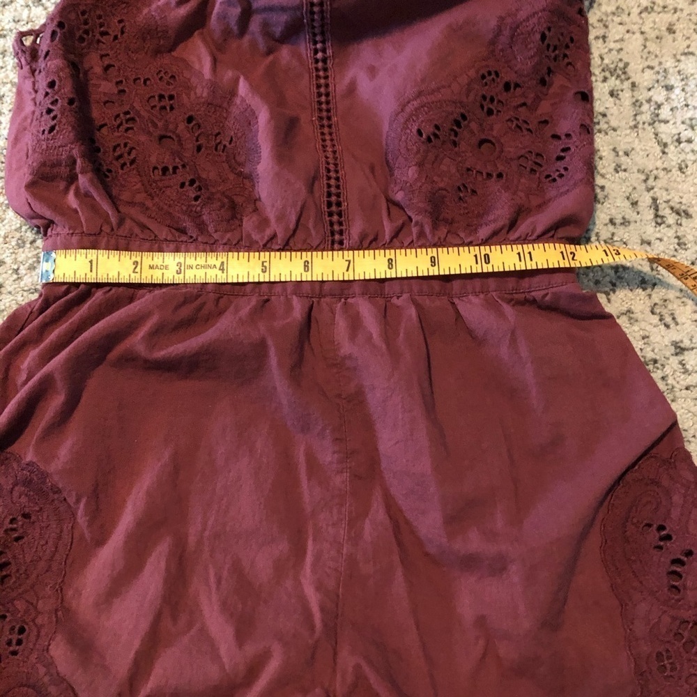 American Eagle Red Laced Halter Sleeveless Romper Size Small - Picture 8 of 11